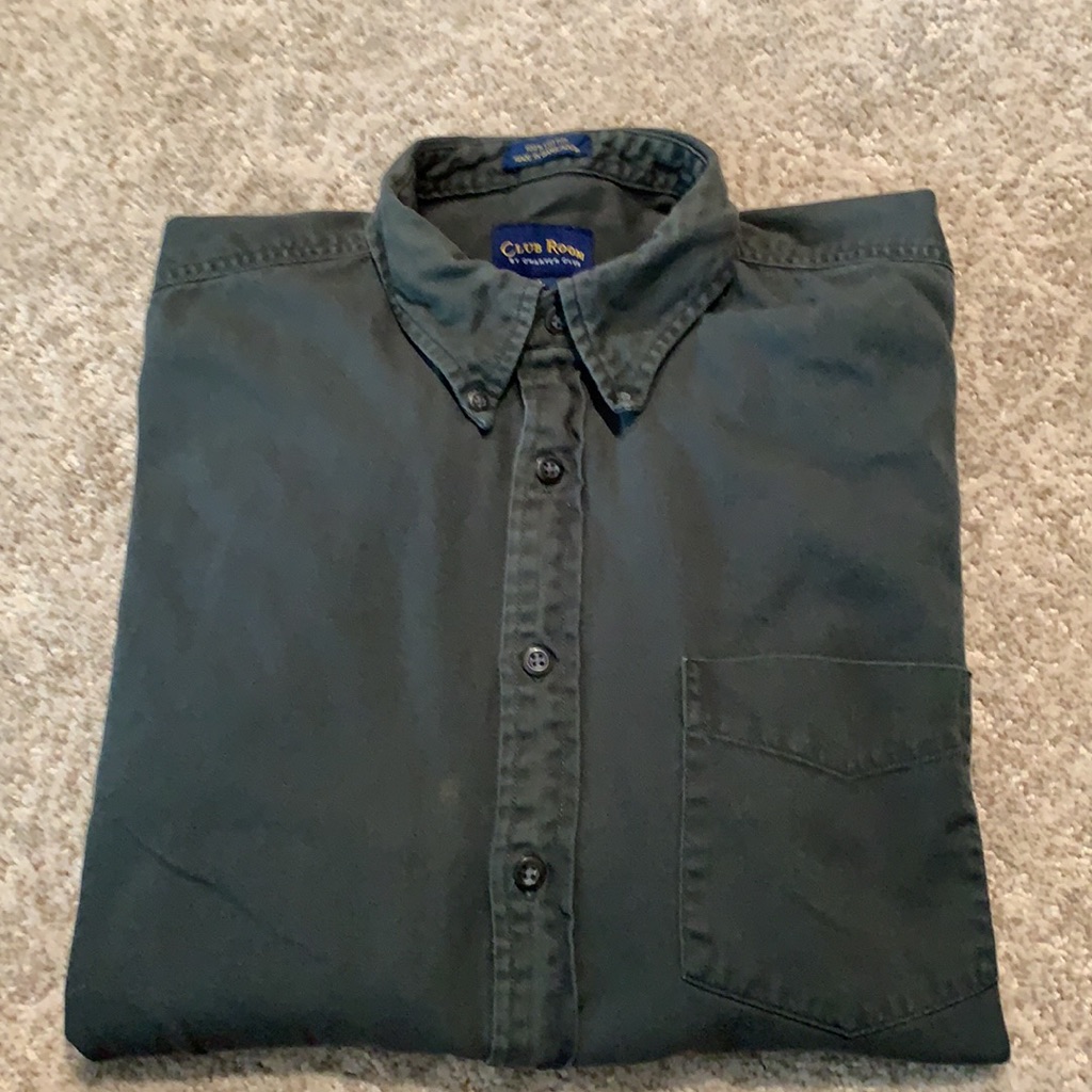 Deep Green Button Down